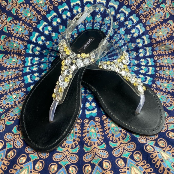 Shoemint Jeweled Sandal - 9 - Picture 1 of 7